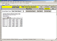 TSS-NET Screen: Data Table Report